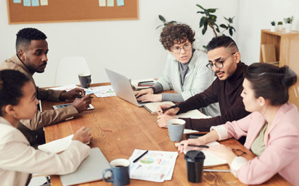 People sitting around a table